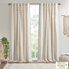 Load image into Gallery viewer, Imani Cotton Printed Window Panel With Chenille Stripe And Lining II40-1180 By Olliix
