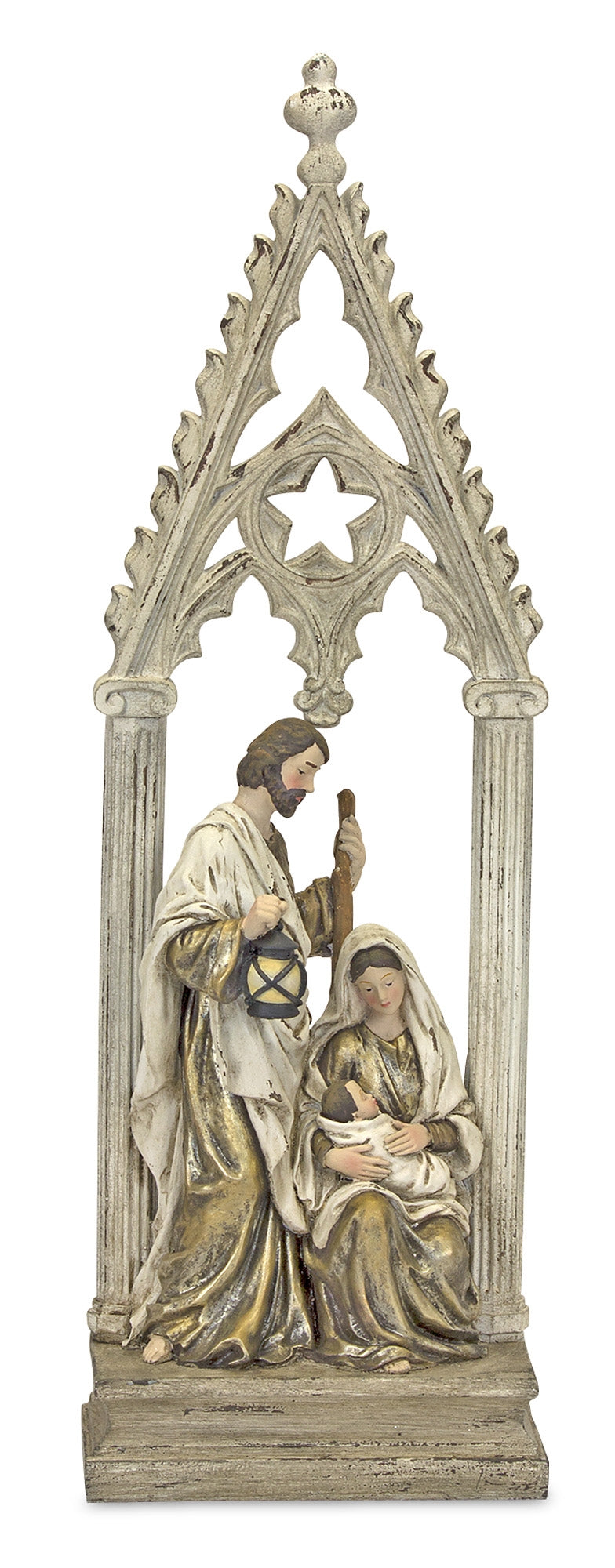 Holy Family Nativity Arch with Gold Finish 23.25