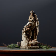 Load image into Gallery viewer, Holy Family Nativity Scene with Gold Finish 23.25&quot;H
