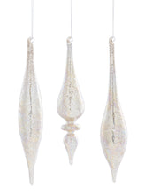 Load image into Gallery viewer, Champagne Jeweled Glass Drop Ornament (Set of 6)
