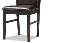 Load image into Gallery viewer, Baxton Studio Ancel Modern and Contemporary Dark Brown Faux Leather Upholstered and Dark Brown Finished Wood 5-Piece Dining Set
