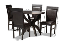 Load image into Gallery viewer, Baxton Studio Ancel Modern and Contemporary Dark Brown Faux Leather Upholstered and Dark Brown Finished Wood 5-Piece Dining Set
