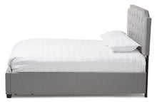 Load image into Gallery viewer, Baxton Studio Aubrianne Modern and Contemporary Grey Fabric Upholstered Queen Storage Bed
