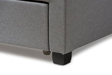 Load image into Gallery viewer, Baxton Studio Aubrianne Modern and Contemporary Grey Fabric Upholstered Queen Storage Bed
