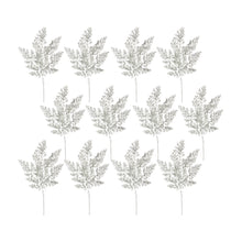 Load image into Gallery viewer, Silver Glitter Fern Spray (Set of 12)
