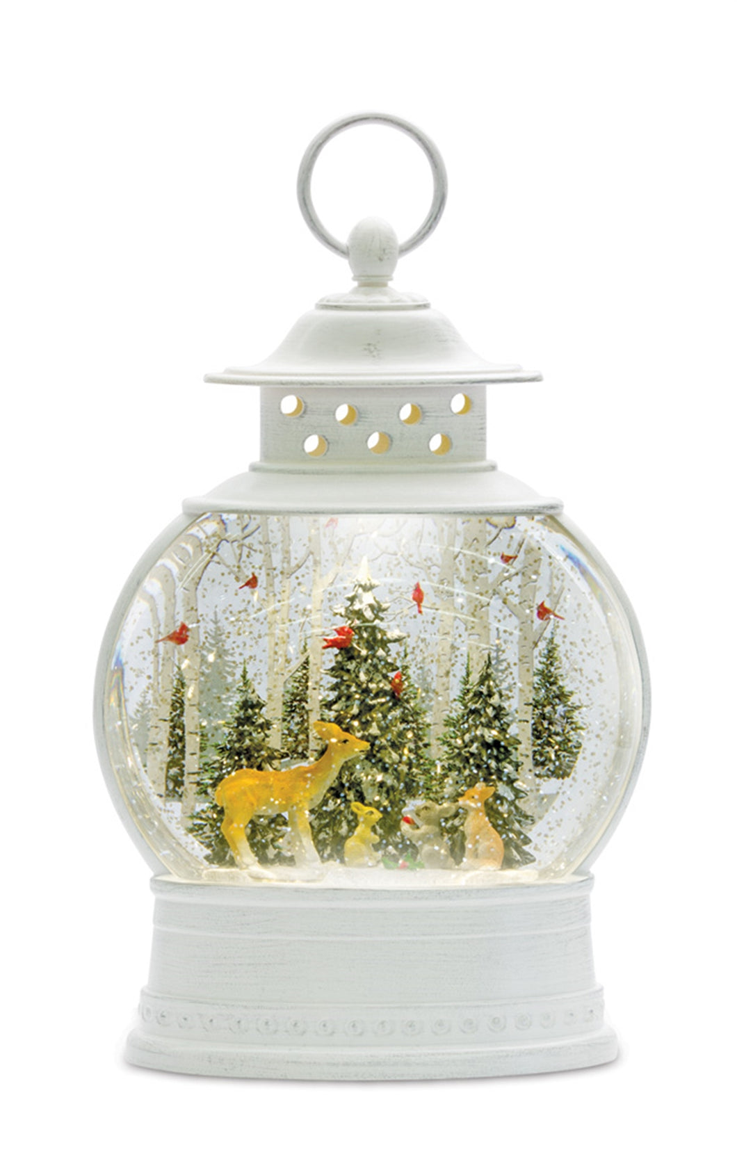 LED Snow Globe Ball with Woodland Deer Scene 11.5