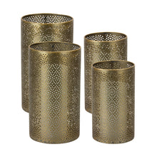 Load image into Gallery viewer, Ornamental Punched Metal Candle Holder (Set of 4)
