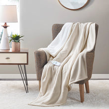 Load image into Gallery viewer, Fleece To Sherpa Heated Throw ST54-0081 By Olliix
