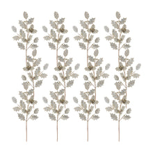 Load image into Gallery viewer, Champagne Holly Leaf Spray with Pod Accent (Set of 12)
