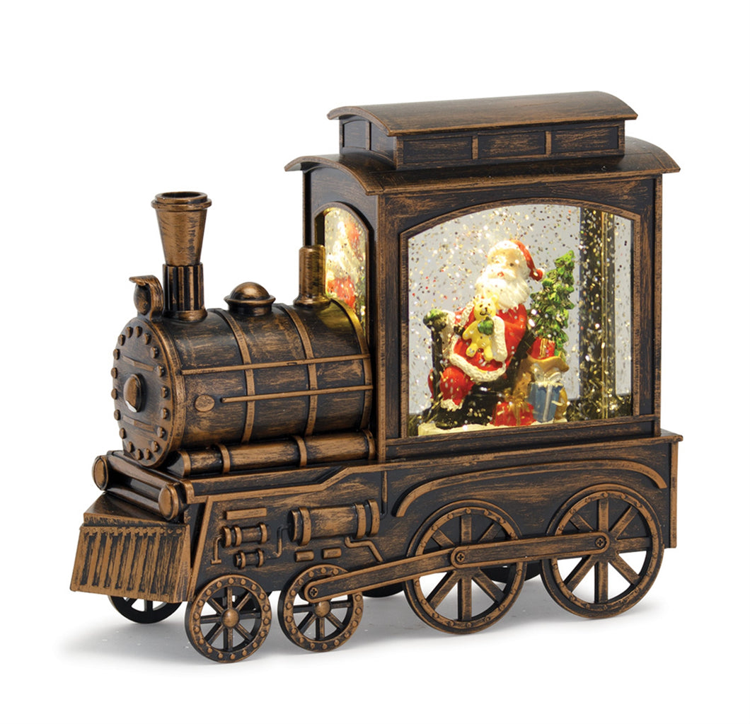 LED Snow Globe Train with Santa Figure 9