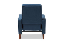 Load image into Gallery viewer, Baxton Studio Mathias Mid-century Modern Blue Fabric Upholstered Lounge Chair

