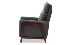 Load image into Gallery viewer, Baxton Studio Halstein Mid-century Modern Grey Fabric Upholstered Lounge Chair
