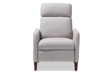 Load image into Gallery viewer, Baxton Studio Casanova Mid-century Modern Light Grey Fabric Upholstered Lounge Chair
