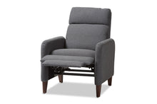 Load image into Gallery viewer, Baxton Studio Casanova Mid-century Modern Grey Fabric Upholstered Lounge Chair
