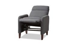 Load image into Gallery viewer, Baxton Studio Casanova Mid-century Modern Grey Fabric Upholstered Lounge Chair
