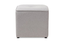 Load image into Gallery viewer, Baxton Studio Corinne Modern and Contemporary Light Grey Fabric Upholstered Ottoman
