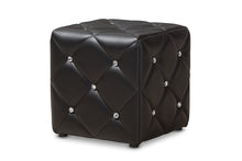 Load image into Gallery viewer, Baxton Studio Stacey Modern and Contemporary Black Faux Leather Upholstered Ottoman
