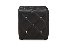 Load image into Gallery viewer, Baxton Studio Stacey Modern and Contemporary Black Faux Leather Upholstered Ottoman
