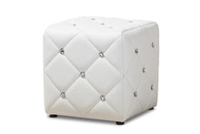 Load image into Gallery viewer, Baxton Studio Stacey Modern and Contemporary White Faux Leather Upholstered Ottoman
