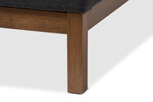 Load image into Gallery viewer, Baxton Studio Louvain Modern and Contemporary Dark Grey Fabric Upholstered Walnut-Finished Full Sized Platform Bed
