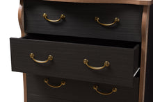 Load image into Gallery viewer, Baxton Studio Romilly Country Cottage Farmhouse Black and Oak-Finished Wood 5-Drawer Chest
