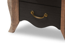 Load image into Gallery viewer, Baxton Studio Romilly Country Cottage Farmhouse Black and Oak-Finished Wood 2-Drawer Nightstand
