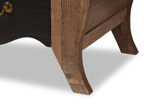 Load image into Gallery viewer, Baxton Studio Romilly Country Cottage Farmhouse Black and Oak-Finished Wood 2-Drawer Nightstand
