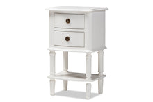 Load image into Gallery viewer, Baxton Studio Audrey Country Cottage Farmhouse White Finished 2-Drawer Nightstand
