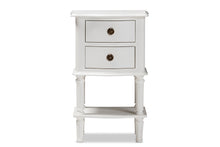 Load image into Gallery viewer, Baxton Studio Audrey Country Cottage Farmhouse White Finished 2-Drawer Nightstand
