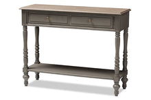 Load image into Gallery viewer, Baxton Studio Noemie Country Cottage Farmhouse Brown Finished 2-Drawer Console Table
