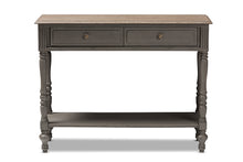 Load image into Gallery viewer, Baxton Studio Noemie Country Cottage Farmhouse Brown Finished 2-Drawer Console Table
