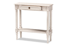 Load image into Gallery viewer, Baxton Studio Ariella Country Cottage Farmhouse Whitewashed 1-Drawer Console Table
