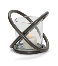 Load image into Gallery viewer, Modern Metal Votive Holder with Glass Insert (Set of 2)
