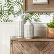 Load image into Gallery viewer, Rustic Ribbed Terra Cotta Vase 12.25&quot;H
