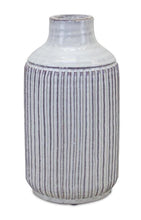 Load image into Gallery viewer, Rustic Ribbed Terra Cotta Vase 12.25&quot;H
