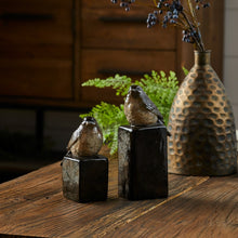 Load image into Gallery viewer, Stone Perched Bird Figurine with Block Weight (Set of 2)
