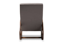 Load image into Gallery viewer, Baxton Studio Kaira Modern and Contemporary Gray Fabric Upholstered and Walnut-Finished Wood Rocking Chair
