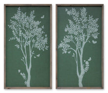 Load image into Gallery viewer, Wood Framed Tree Outline Print (Set of 2)
