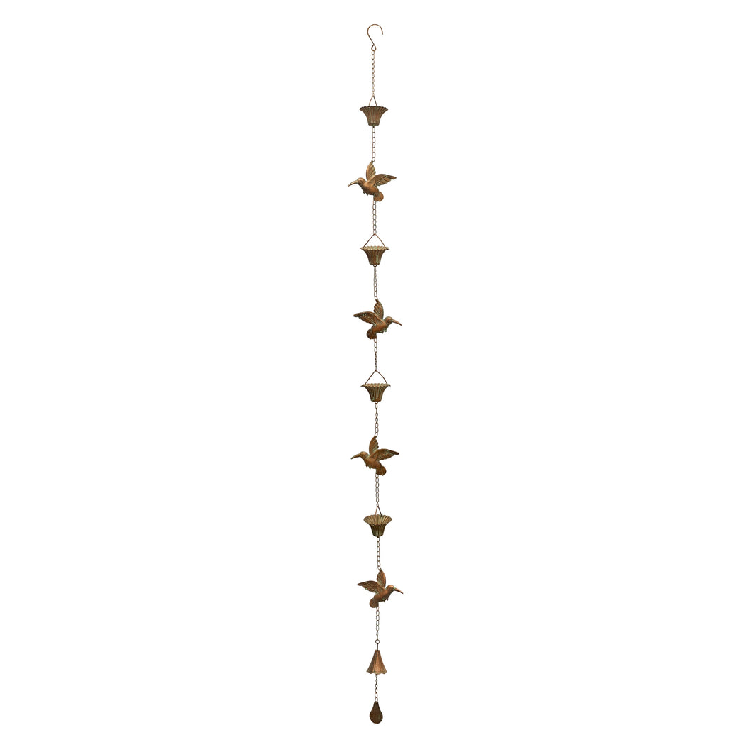 Iron Hummingbird Rain Chain 61.5