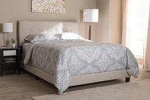 Load image into Gallery viewer, Baxton Studio Audrey Modern and Contemporary Light Beige Fabric Upholstered King Size Bed
