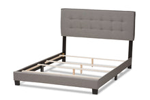 Load image into Gallery viewer, Baxton Studio Audrey Modern and Contemporary Light Grey Fabric Upholstered Queen Size Bed
