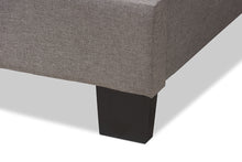 Load image into Gallery viewer, Baxton Studio Audrey Modern and Contemporary Light Grey Fabric Upholstered King Size Bed

