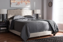 Load image into Gallery viewer, Baxton Studio Vivienne Modern and Contemporary Light Beige Fabric Upholstered King Size Bed
