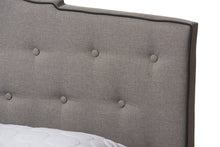 Load image into Gallery viewer, Baxton Studio Vivienne Modern and Contemporary Light Grey Fabric Upholstered Queen Size Bed
