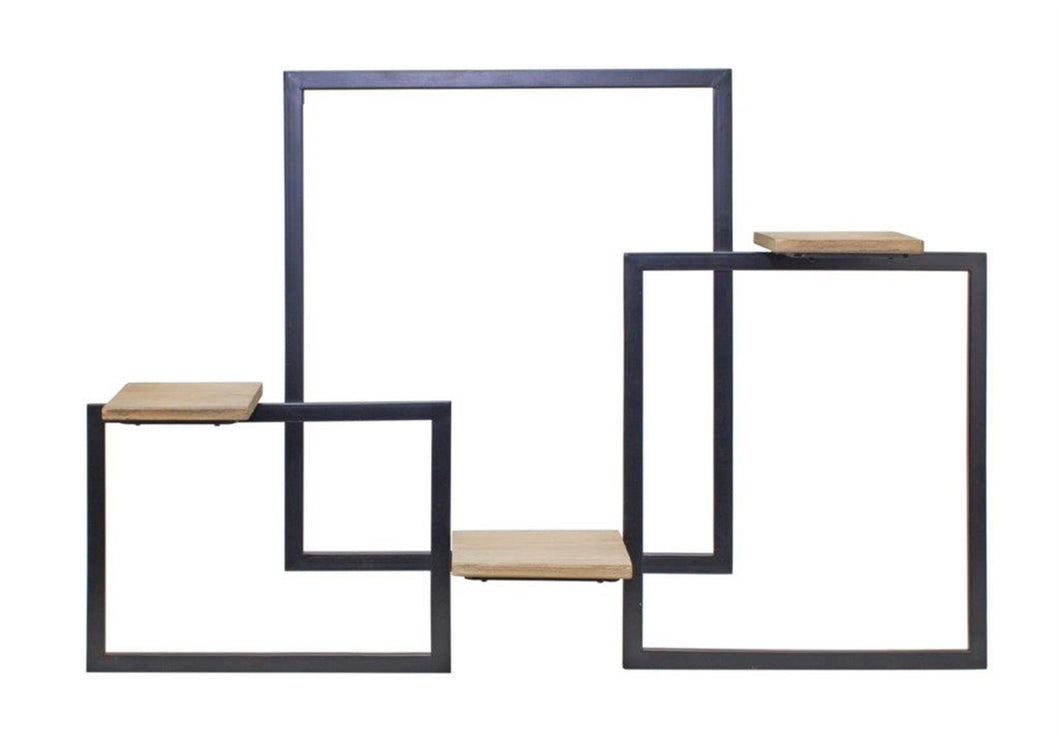 Iron Metal Wall Hanging with Wood Shelves 37