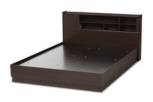 Load image into Gallery viewer, Baxton Studio Larsine Modern and Contemporary Brown Finished Queen Size Platform Storage Bed
