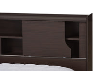 Load image into Gallery viewer, Baxton Studio Larsine Modern and Contemporary Brown Finished Queen Size Platform Storage Bed
