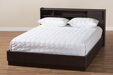 Load image into Gallery viewer, Baxton Studio Larsine Modern and Contemporary Brown Finished Queen Size Platform Storage Bed
