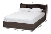 Load image into Gallery viewer, Baxton Studio Larsine Modern and Contemporary Brown Finished Queen Size Platform Storage Bed
