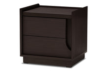 Load image into Gallery viewer, Baxton Studio Larsine Modern and Contemporary Brown Finished 2-Drawer Nightstand
